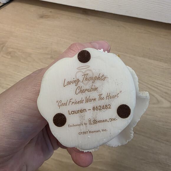 Loving Thoughts Cherubim 1997 Lauren #62482 Winter Angel Figurine - Picture 2 of 4